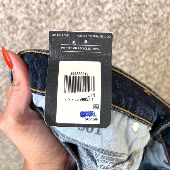 Levi’s Shorts Women’s 28 501 High Rise Button Fly Mid-Thigh Jean Shorts - Picture 7 of 9